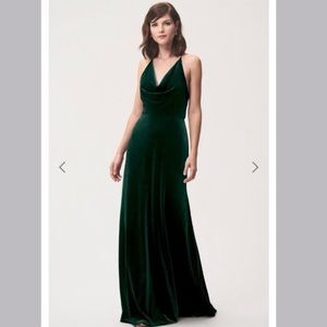 Jenny Yoo Sullivan Dress Emerald Velvet